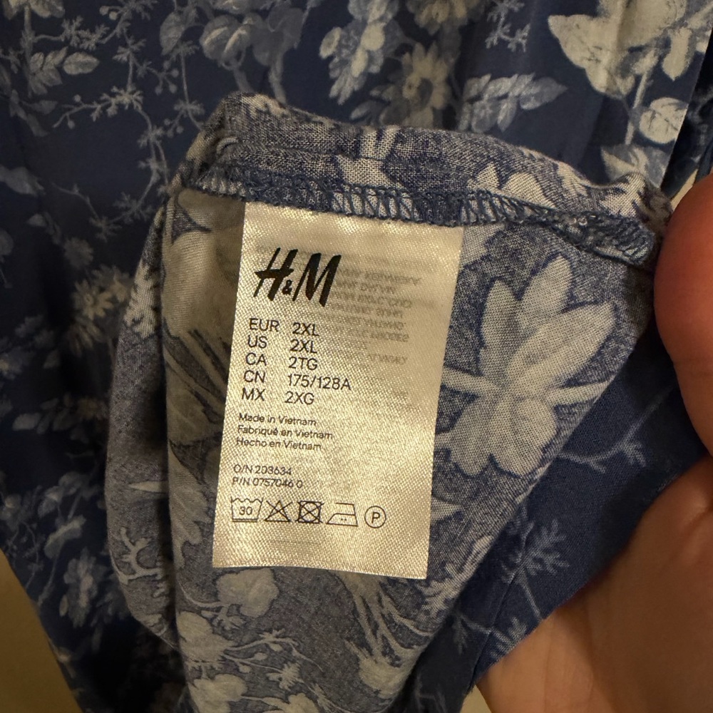 H&M Blue Floral shift dress - Picture 4 of 6